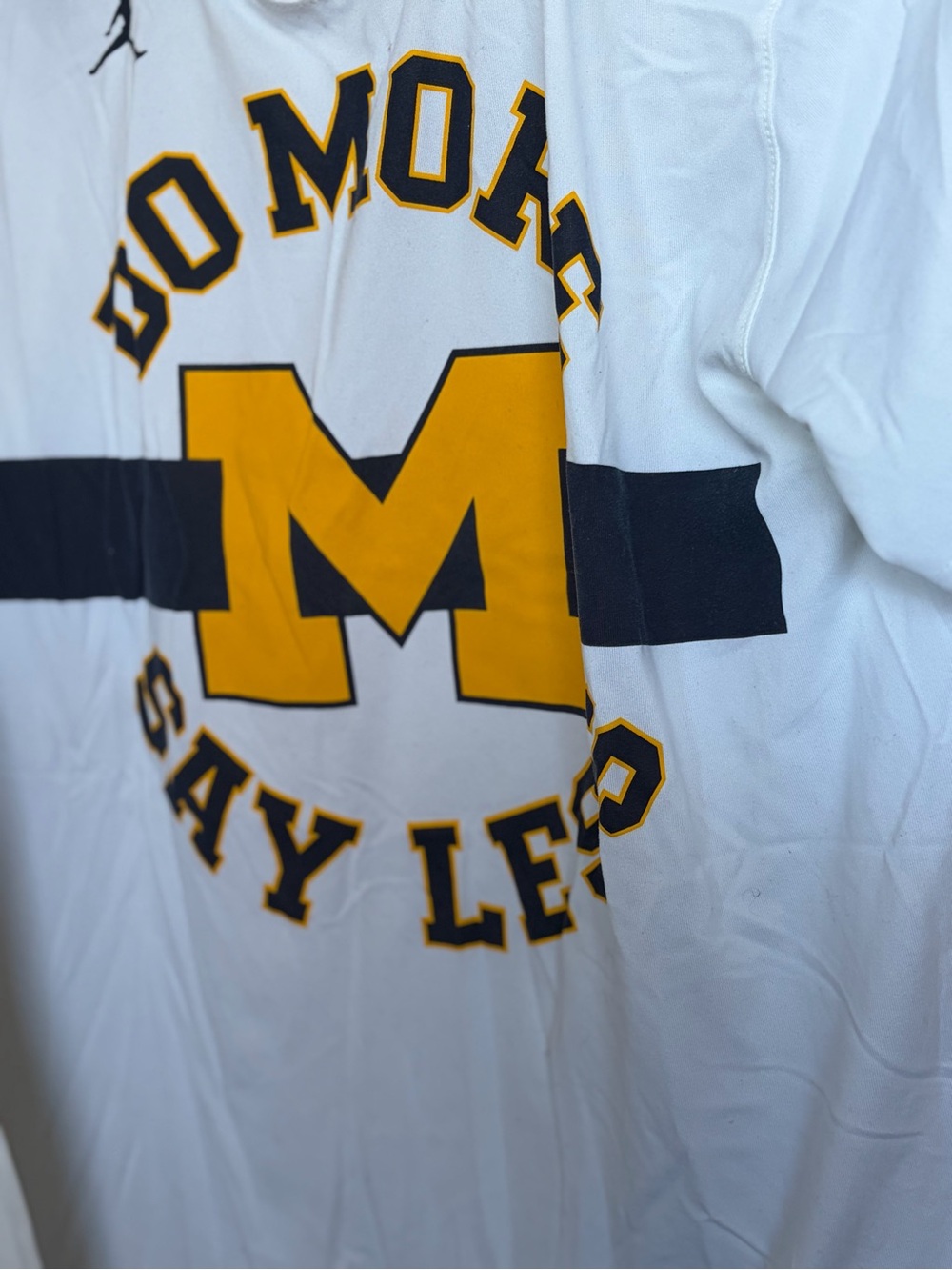 White & Yellow Graphic Men’s Shirt with Block M